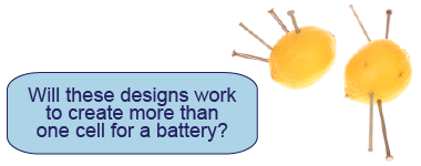 Which designs will create more voltage for a lemon battery?